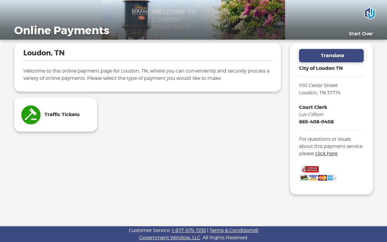Loudon County traffic warrant information, city traffic ticket portal