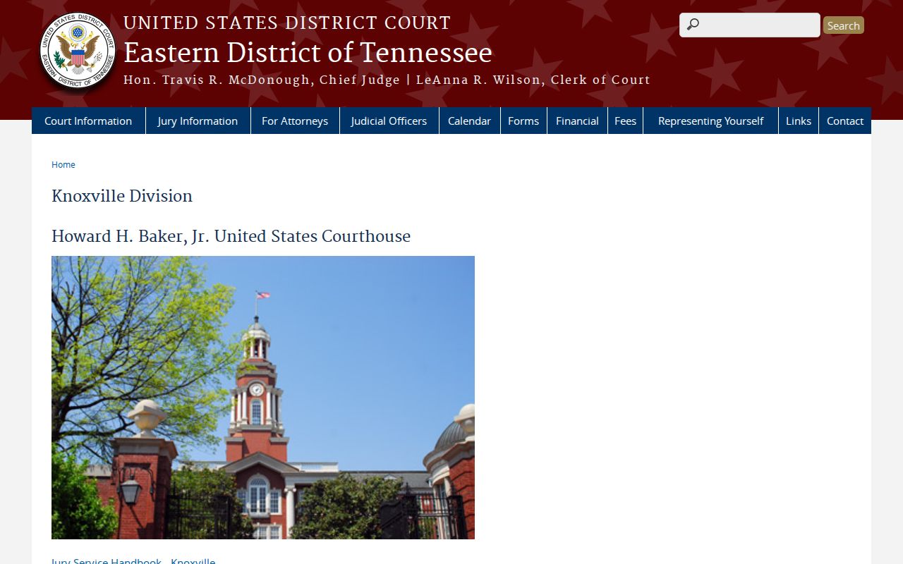 Loudon County warrant records, federal court contact context