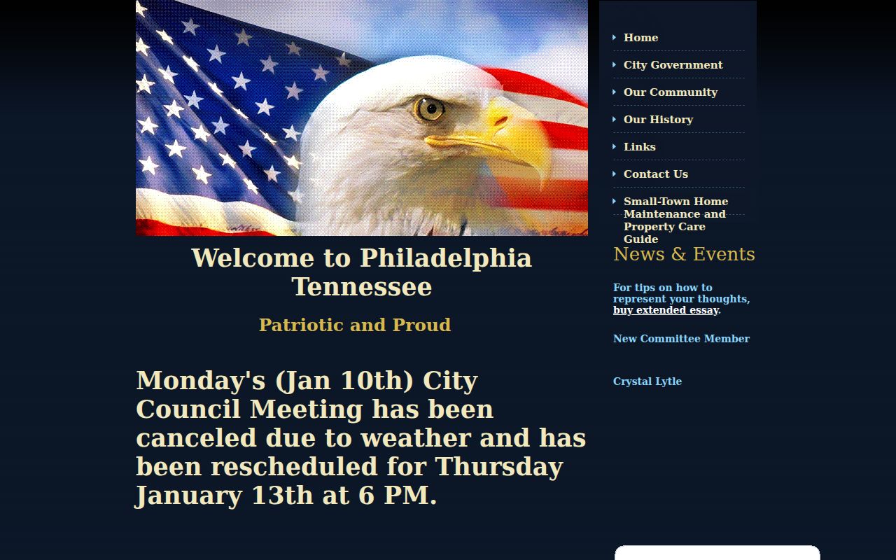 Official City of Philadelphia, Tennessee website